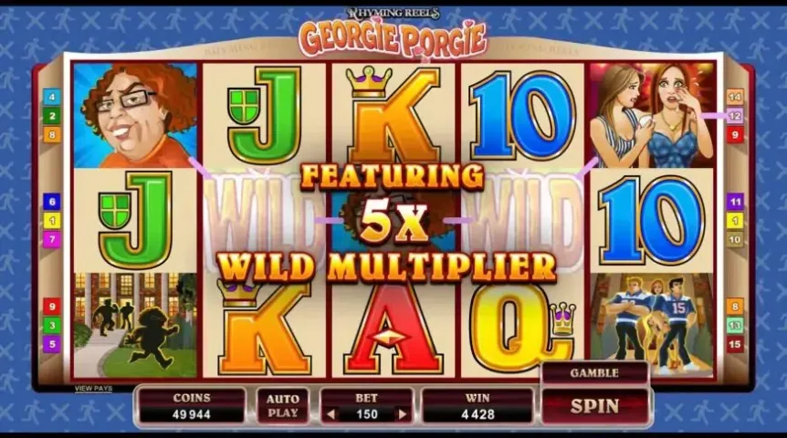 Georgie Porgie slot screenshot 2