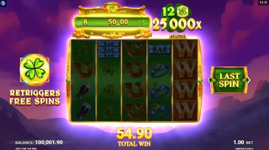 Emerald Gold slot screenshot 