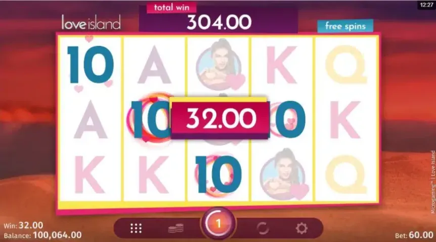 Love Island slot screenshot 