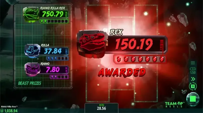 Rhino Rilla Rex slot screenshot 