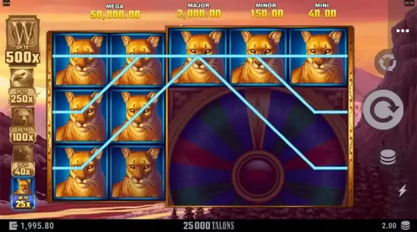 25000 Talons slot screenshot 3