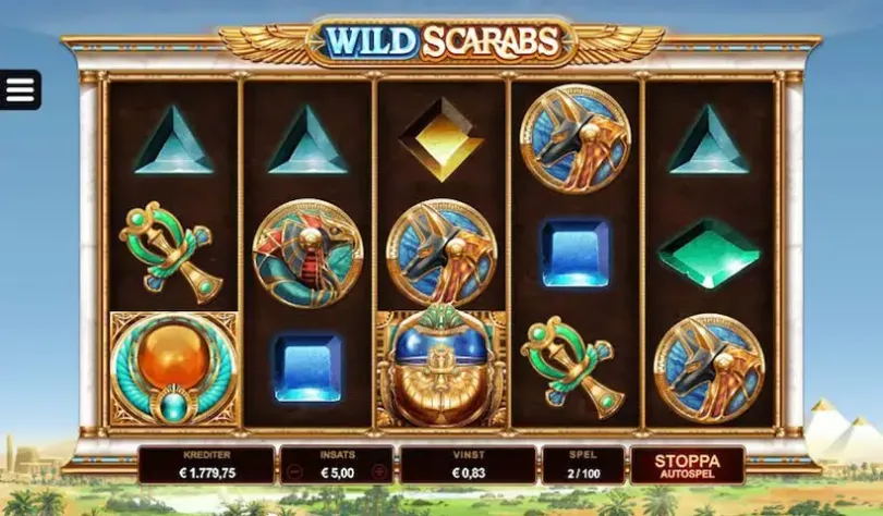 Wild Scarabs slot screenshot 