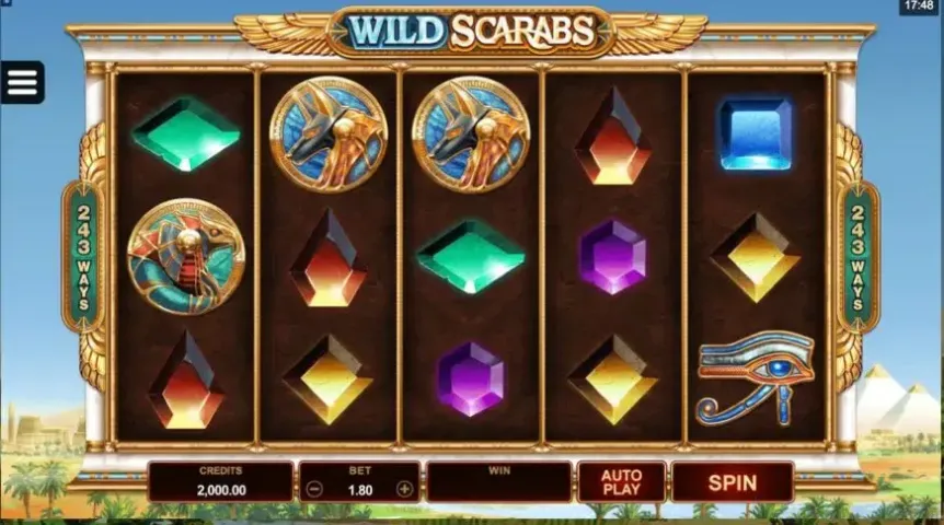 Wild Scarabs slot screenshot 2
