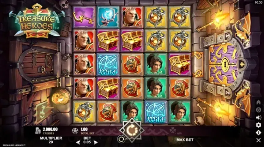 Treasure Heroes slot screenshot 1