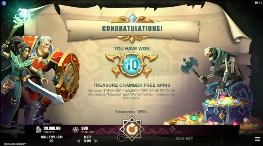 Treasure Heroes slot screenshot 4