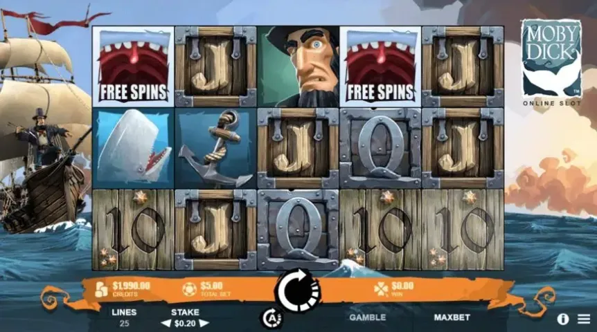 Moby Dick slot screenshot 