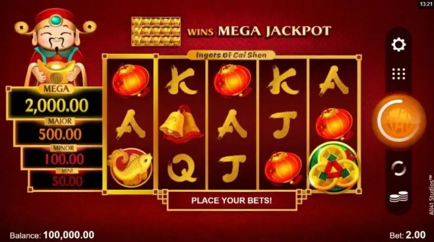 Ingots of Cai Shen slot screenshot 