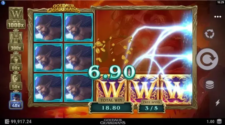 Goldaur Guardians slot screenshot 