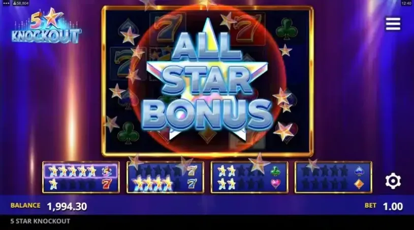 5 Star Knockout slot screenshot 3