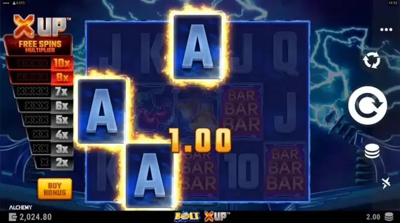 Bolt X UP slot screenshot 2