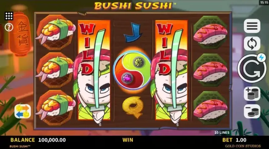 Bushi Sushi slot screenshot 