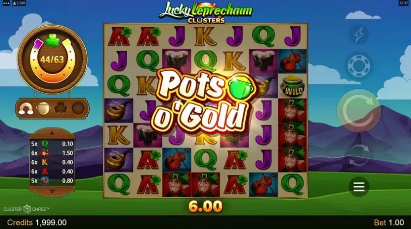 Lucky Leprechaun Clusters slot screenshot 5