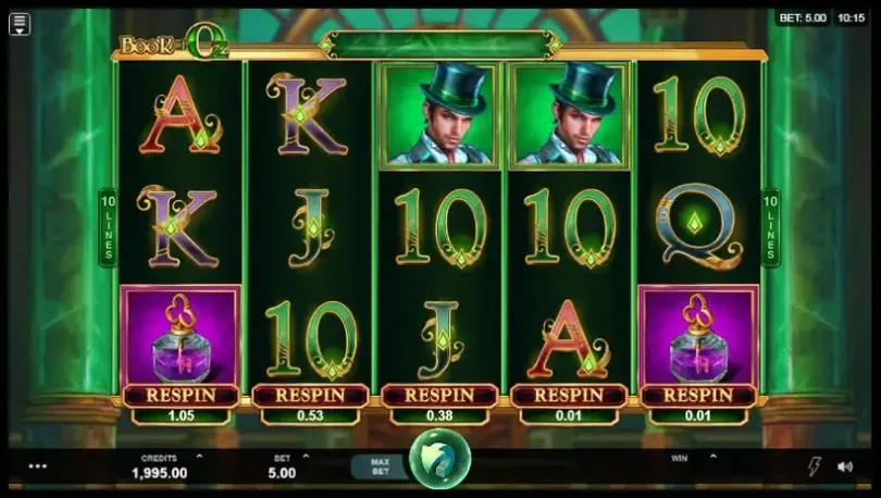 Book of Oz slot screenshot 