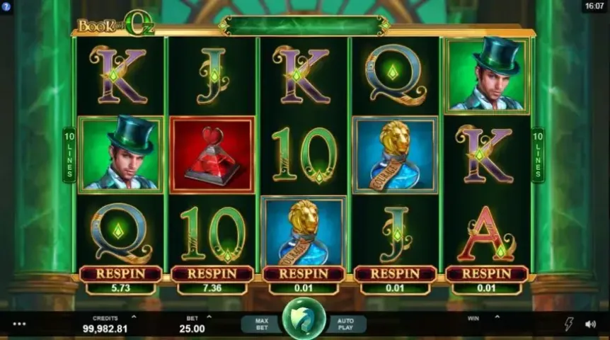 Book of Oz slot screenshot 