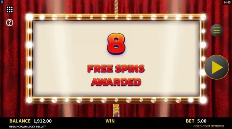 Mega Moolah Lucky Bells slot screenshot 4