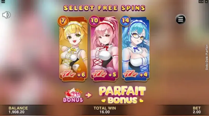 Doki Doki Parfait slot screenshot 4