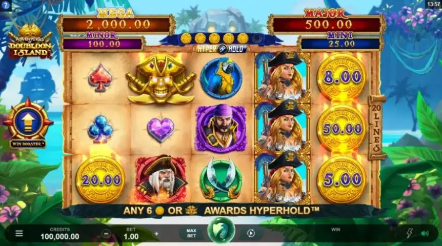 Adventures of Doubloon Island slot screenshot