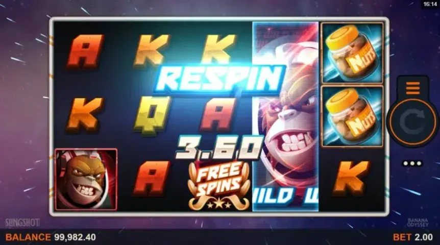 Banana Odyssey slot screenshot 2