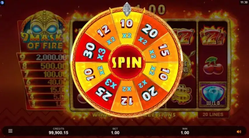 9 Masks of Fire slot screenshot 4