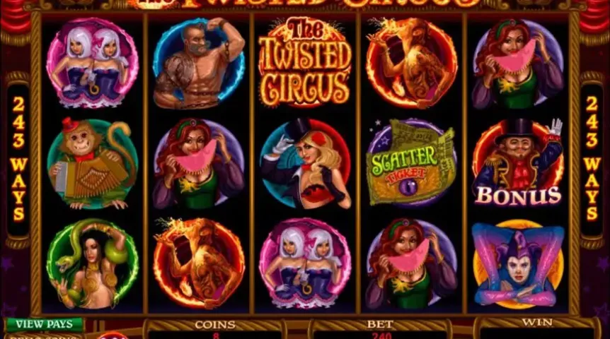 The Twisted Circus slot screenshot 