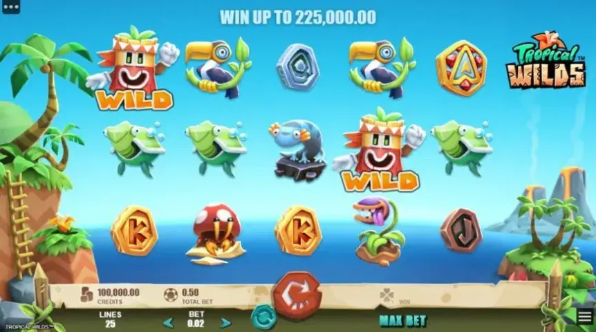 Tropical Wilds slot screenshot 