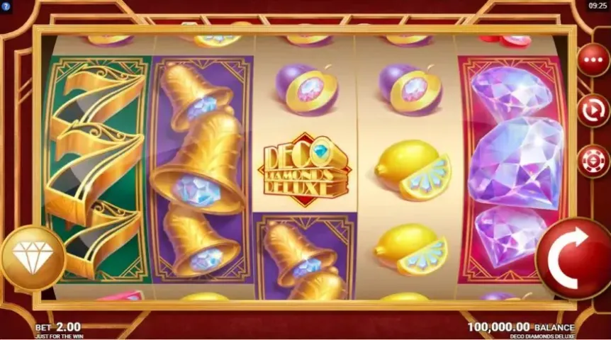 Deco Diamonds Deluxe slot screenshot 