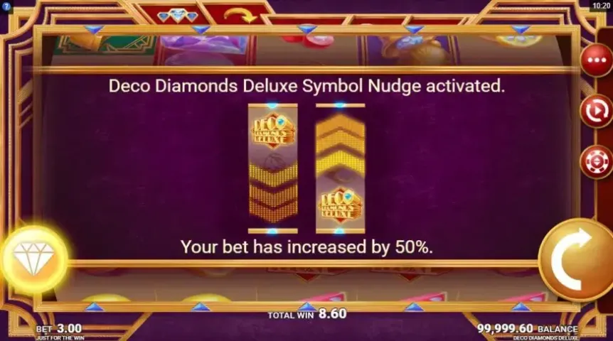 Deco Diamonds Deluxe slot screenshot 2