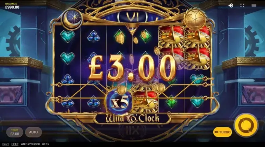 Wild O’Clock slot screenshot 