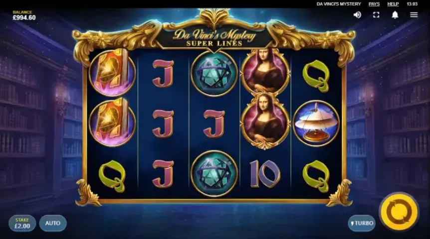 Da Vinci’s Mystery slot screenshot 