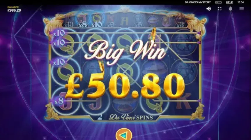 Da Vinci’s Mystery slot screenshot 