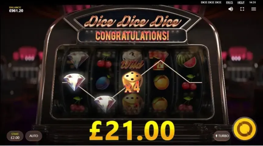 Dice Dice Dice slot screenshot 2