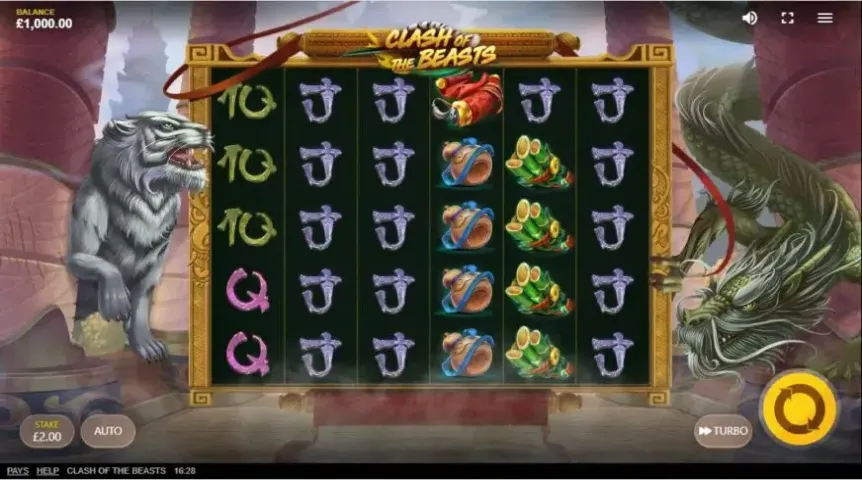 Clash Of The Beasts slot screenshot 