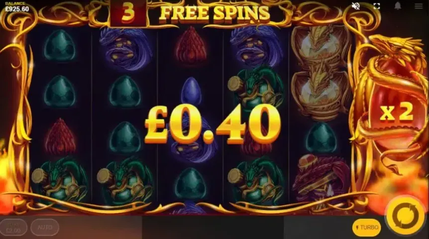 Dragon’s Fire slot screenshot 