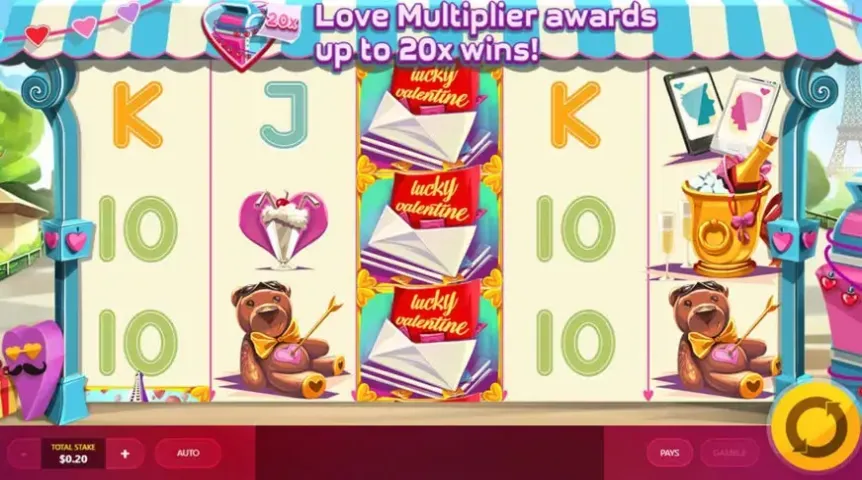 Lucky Valentine slot screenshot 