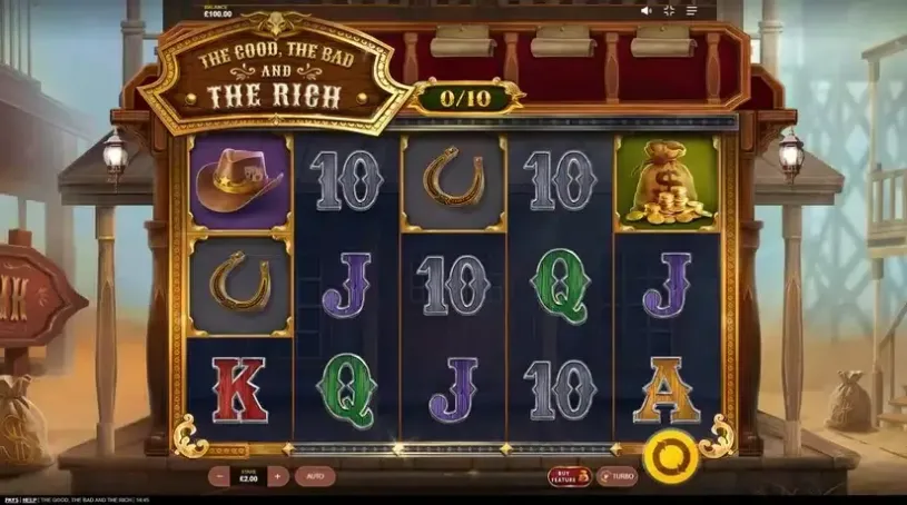 The Good, The Bad and The Rich slot screenshot 