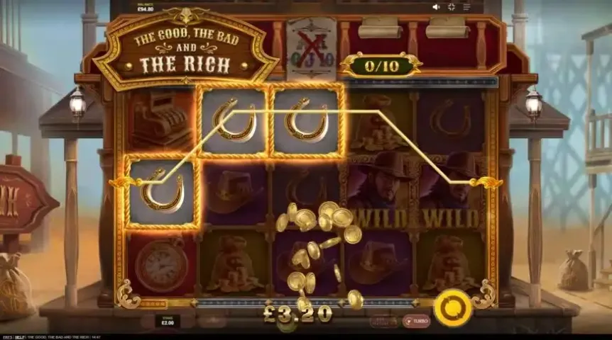 The Good, The Bad and The Rich slot screenshot 