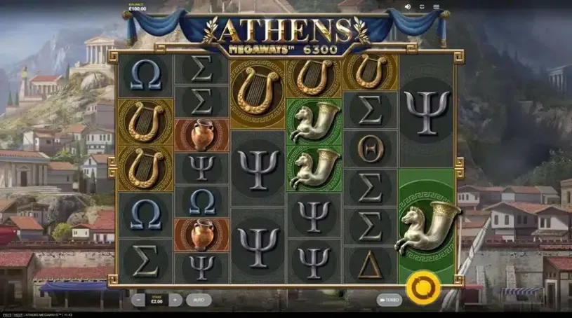 Athens MegaWays slot screenshot 