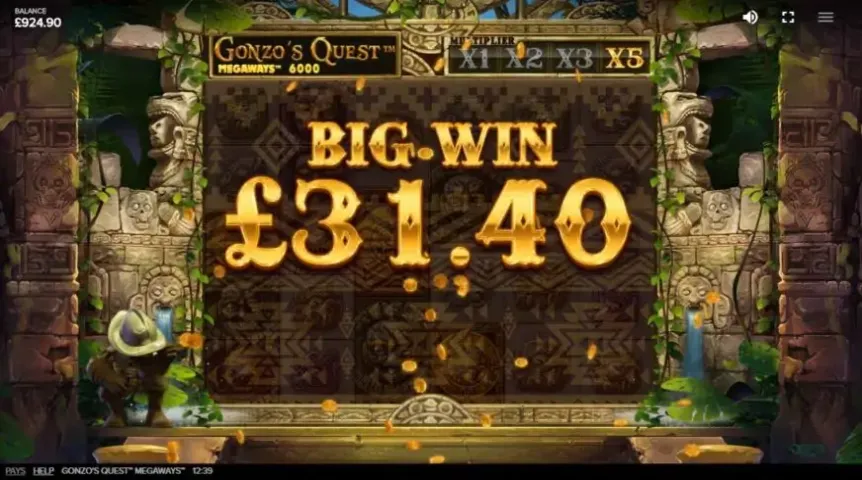 Gonzo’s Quest Megaways slot screenshot 2