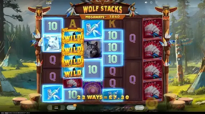 Wolf Stacks Megaways slot screenshot 4