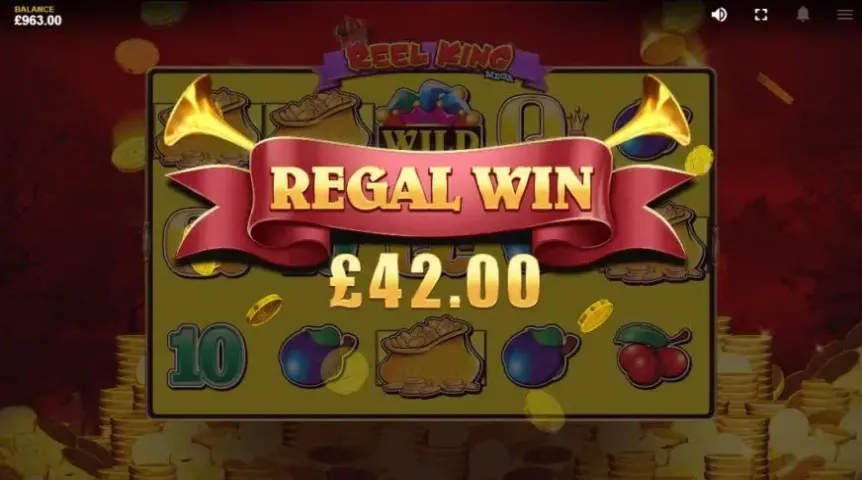 Reel King Mega slot screenshot 