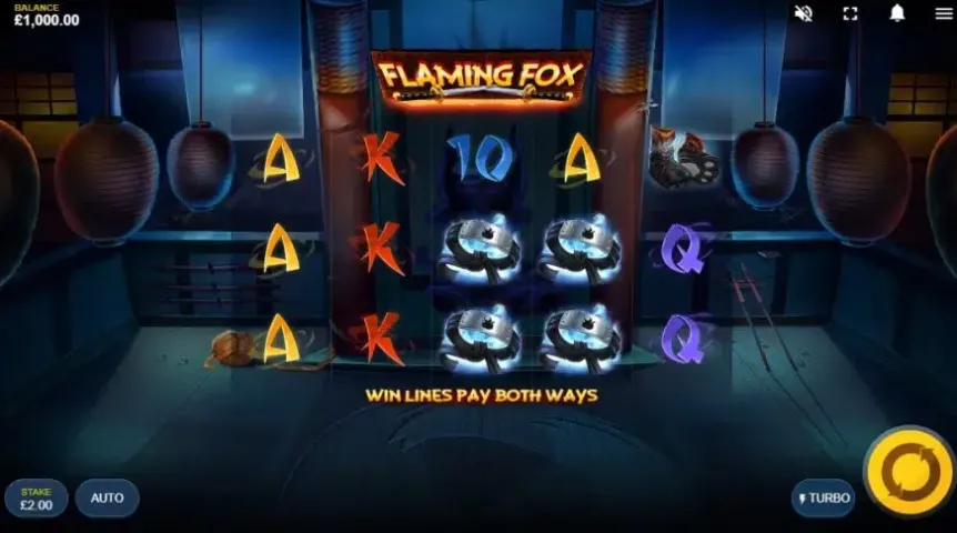 Flaming Fox slot screenshot 