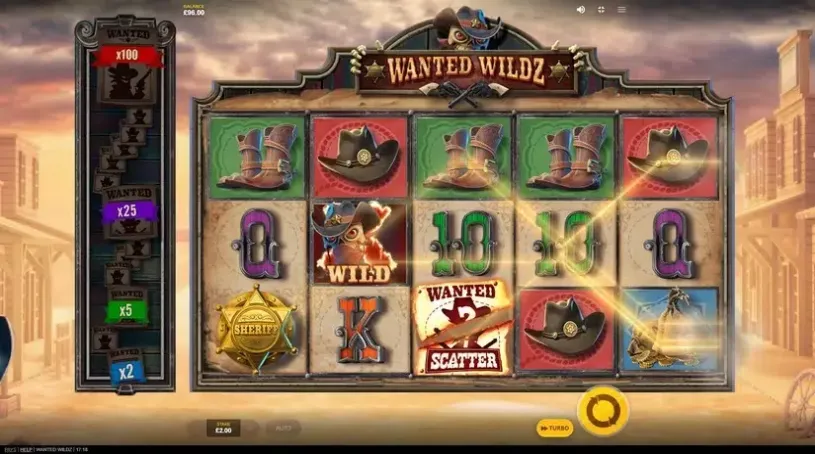 Wanted Wildz slot screenshot 3