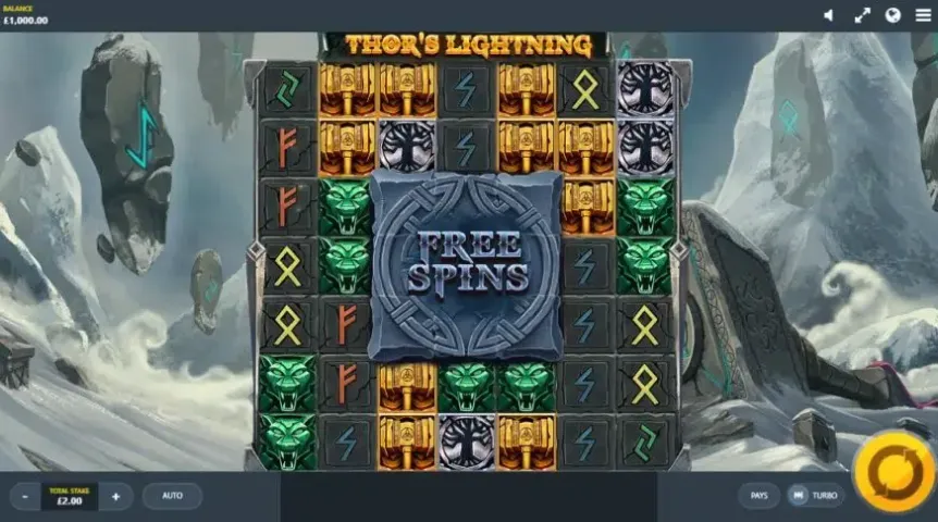 Thor’s Lightning slot screenshot 