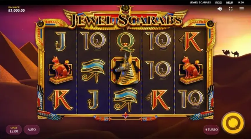 Jewel Scarabs slot screenshot 