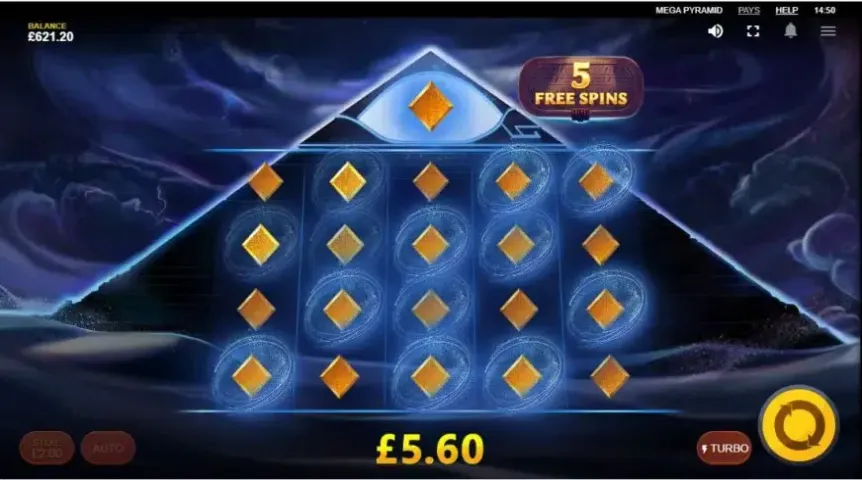 Mega Pyramid slot screenshot 