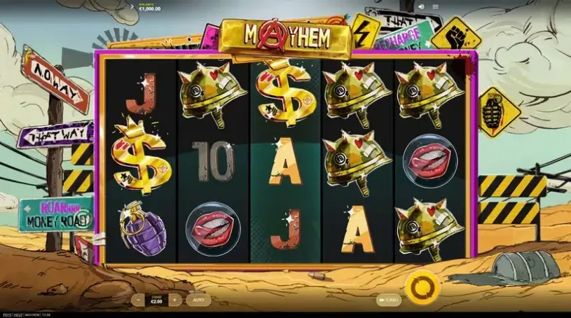 Mayhem slot screenshot 