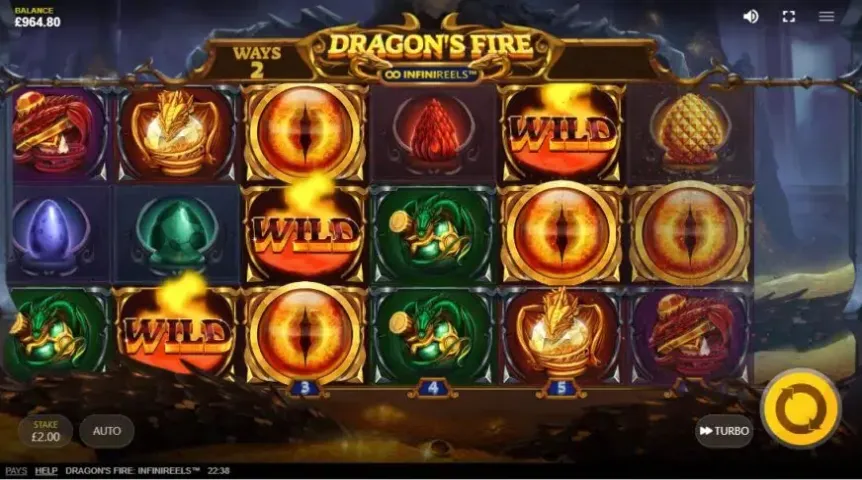 Dragon’s Fire: Infinireels slot screenshot 