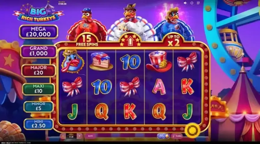 Big Rich Turkeys slot screenshot 