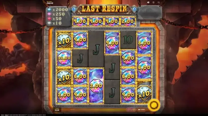 Gems Inferno Megaways slot screenshot 5