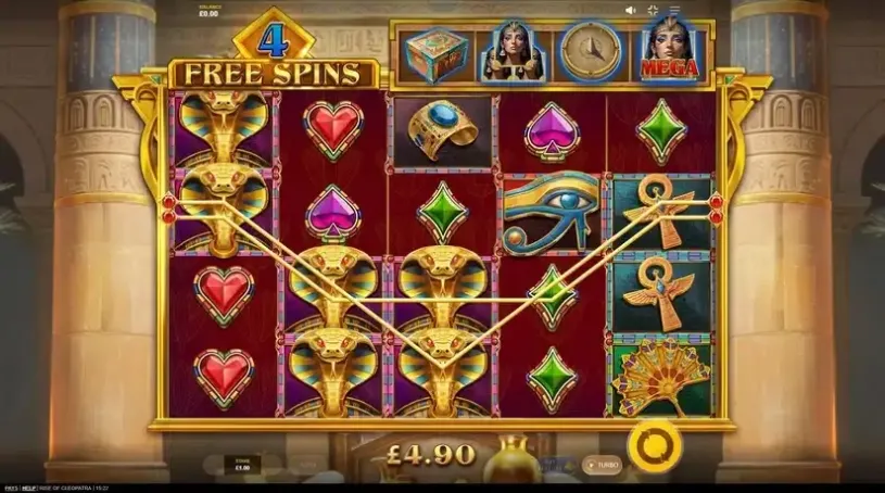 Rise of Cleopatra slot screenshot 4